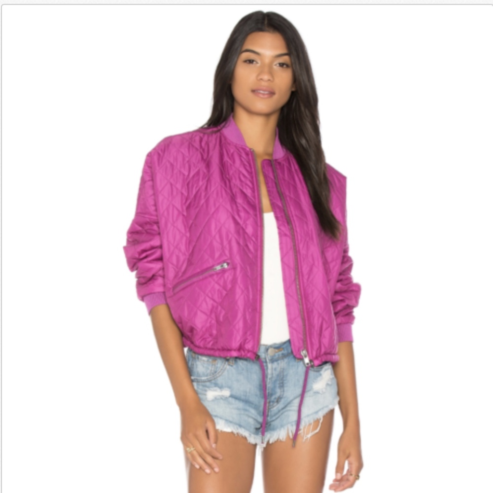 Free People Easy Quilted Bomber Jacket Coat NWT!